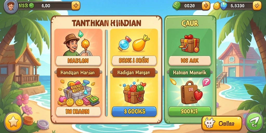 Tema permainan yang bervariasi dan seru.